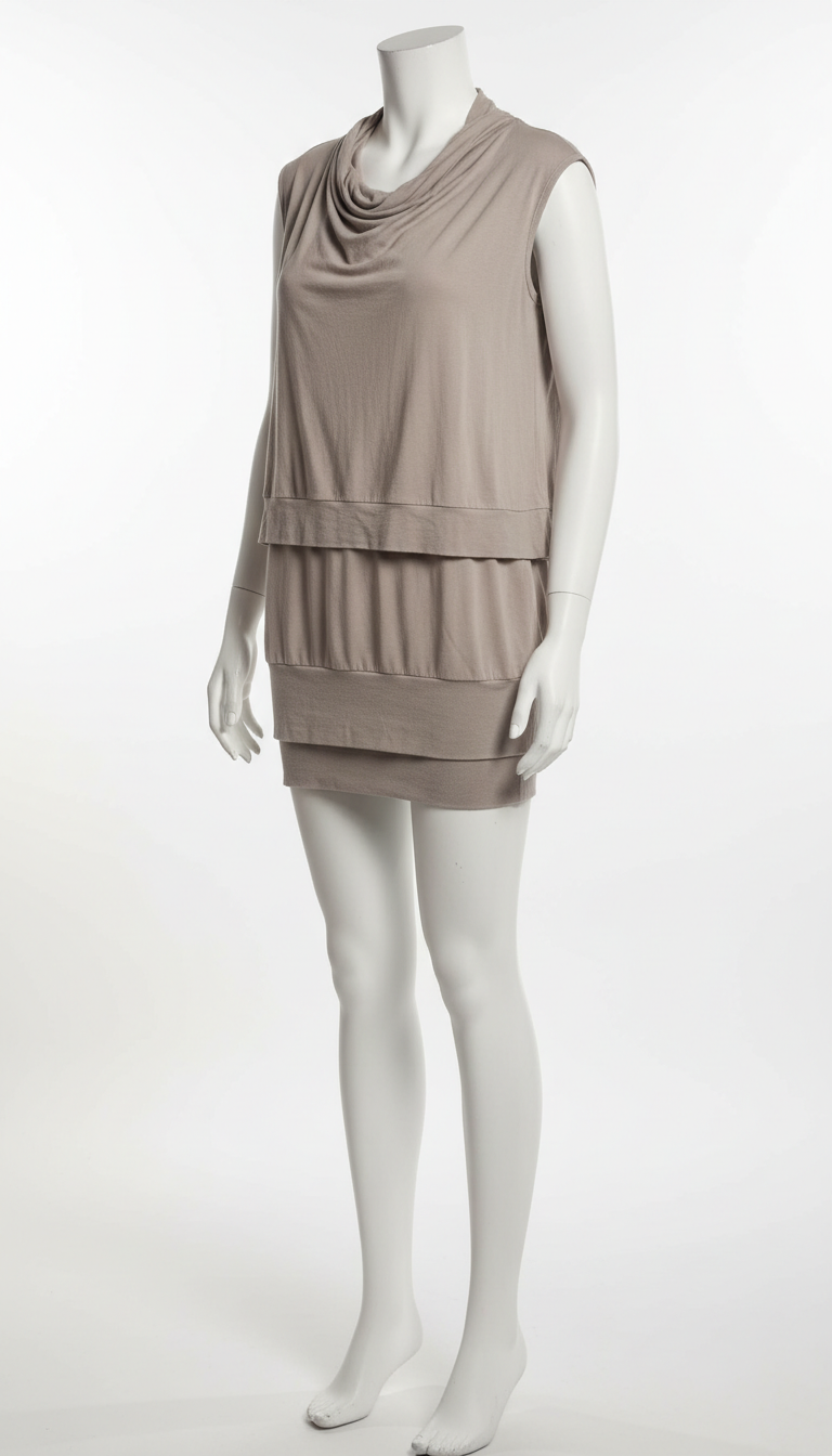 Layering Top in Pale Taupe Modal Cotton